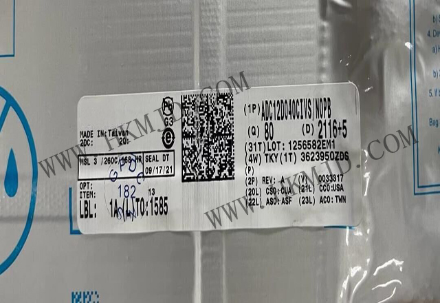 供应 TI ADC12D040CIVS 双通道 12 位 40MSPS 600mW ADC，带内部/外部参考