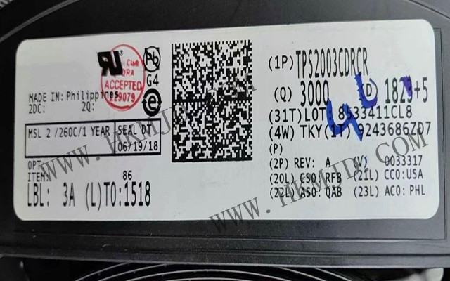 明佳达电子出售 TI (TPS2003CDRCR) 双通道 USB 电源开关