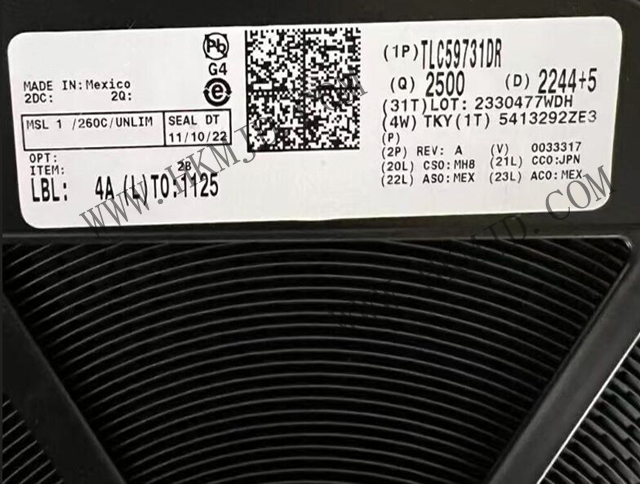 TI TLC59731DR 3通道8位PWM LED驱动器，支持单线接口